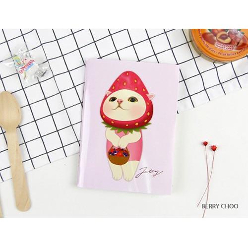 Berry choo - Choo Choo cat small lined and grid notebook ver2