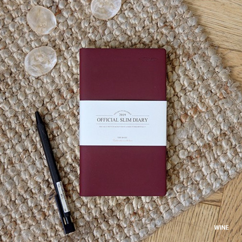 Wine - The Basic official slim undated weekly diary