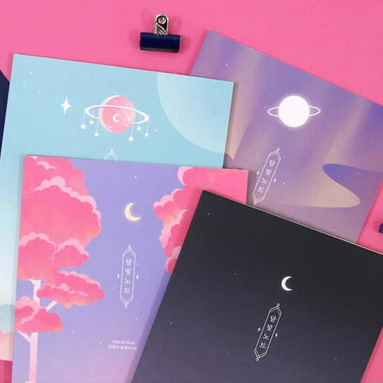 Moonlight B5 size grid-lined class notebook 