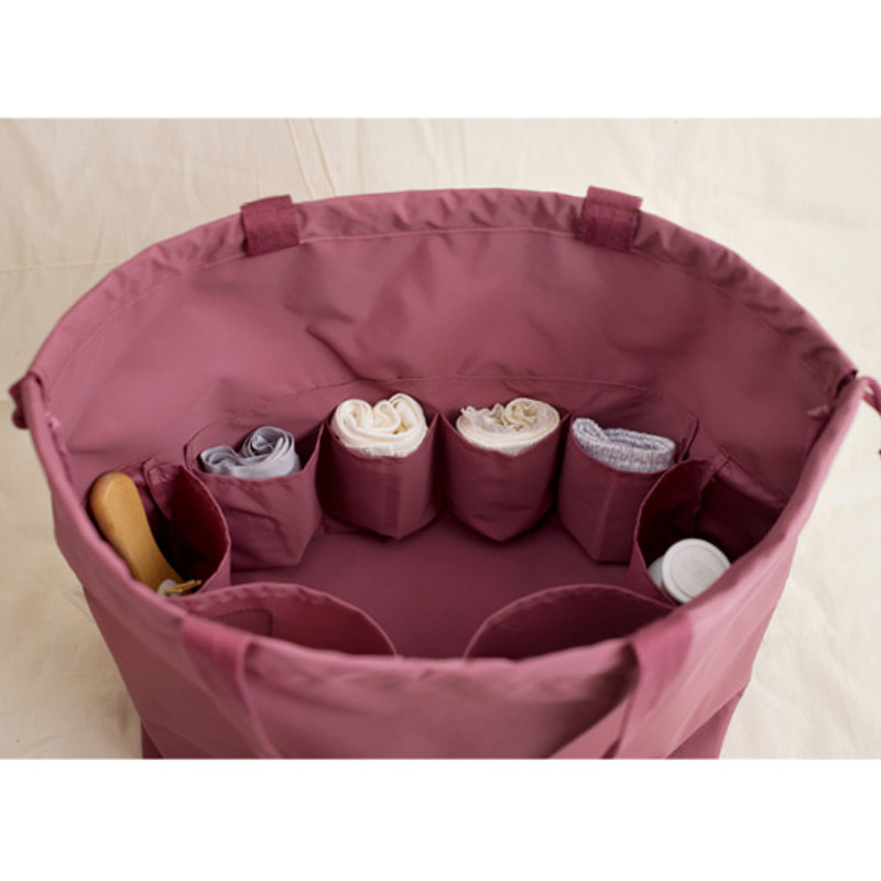 Indi pink - Travelus travel pocket drawstring shoulder tote bag Indi pink - Travelus travel pocket drawstring shoulder tote bag