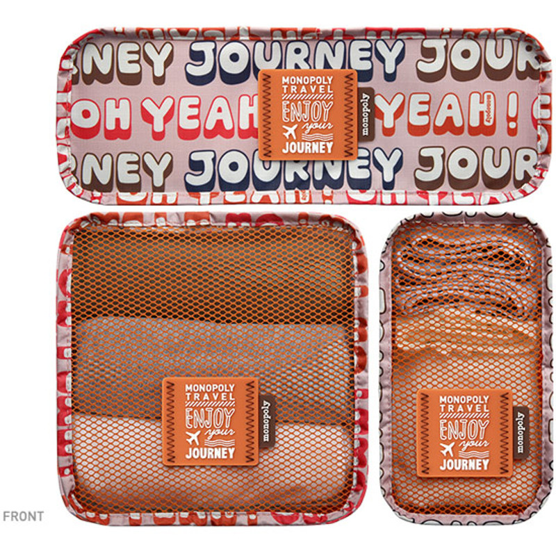 Front - Enjoy journey mesh bag packing aids block pouch set Front - Enjoy journey mesh bag packing aids block pouch set