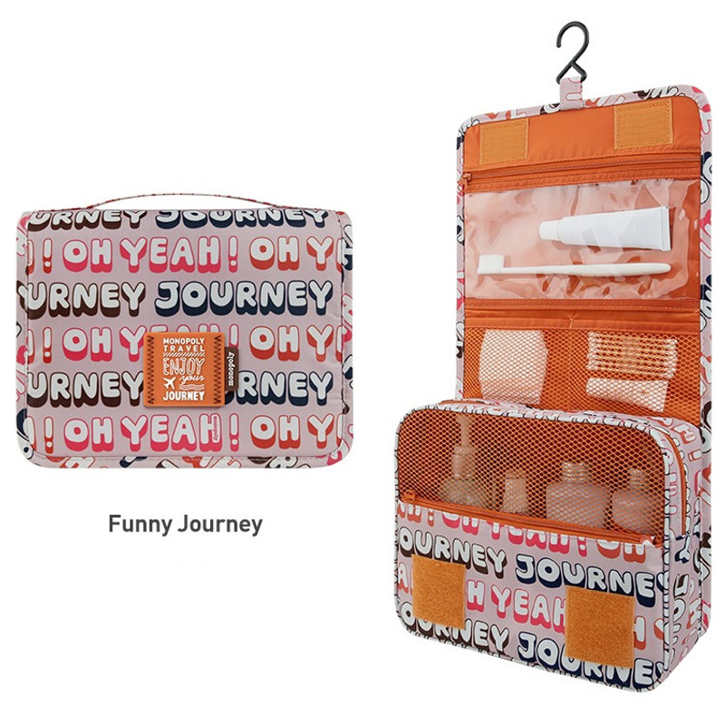 Funny journey - Enjoy journey large travel hanging toiletry pouch bag