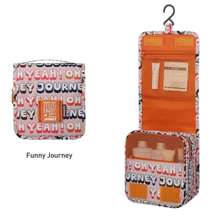 Funny journey - Monopoly Enjoy journey small travel hanging toiletry pouch bag