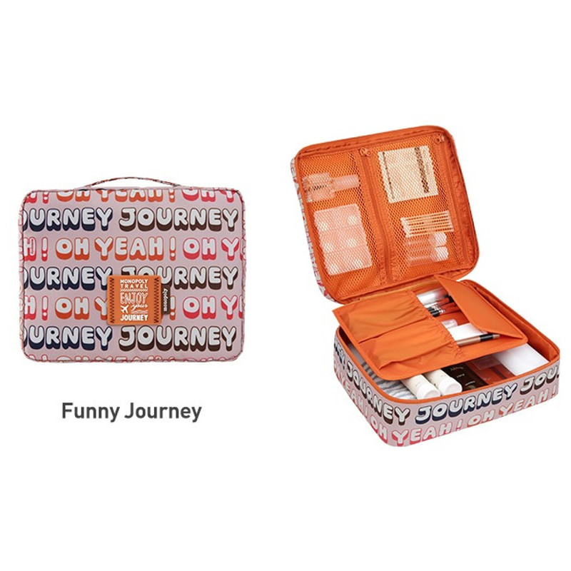 Funny journey - Monopoly Enjoy journey travel large multi pouch bag packing organizer Funny journey - Monopoly Enjoy journey travel large multi pouch bag packing organizer