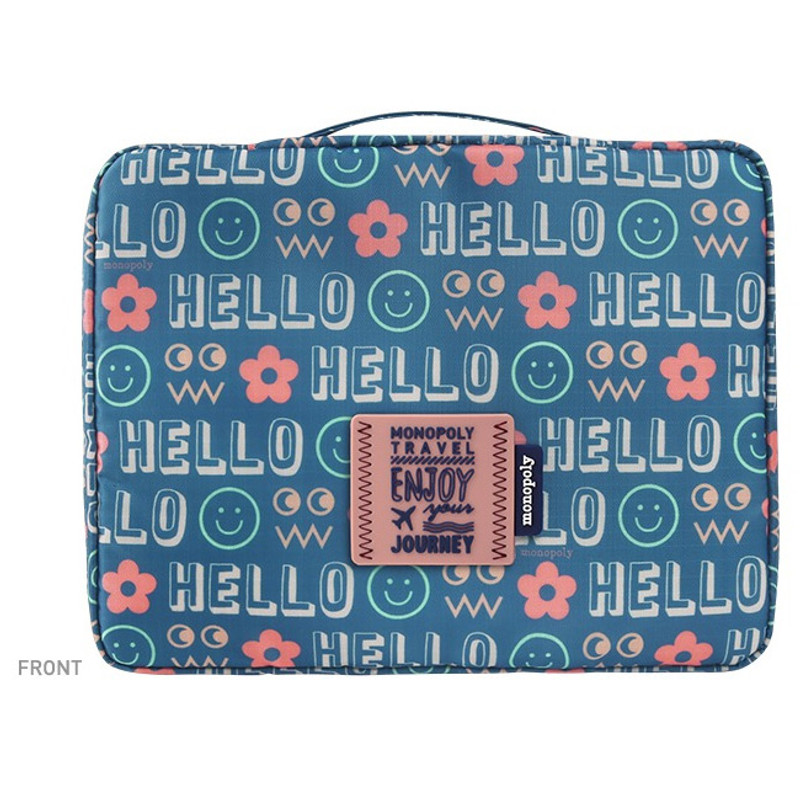 Front - Monopoly Enjoy journey travel large multi pouch bag packing organizer Front - Monopoly Enjoy journey travel large multi pouch bag packing organizer