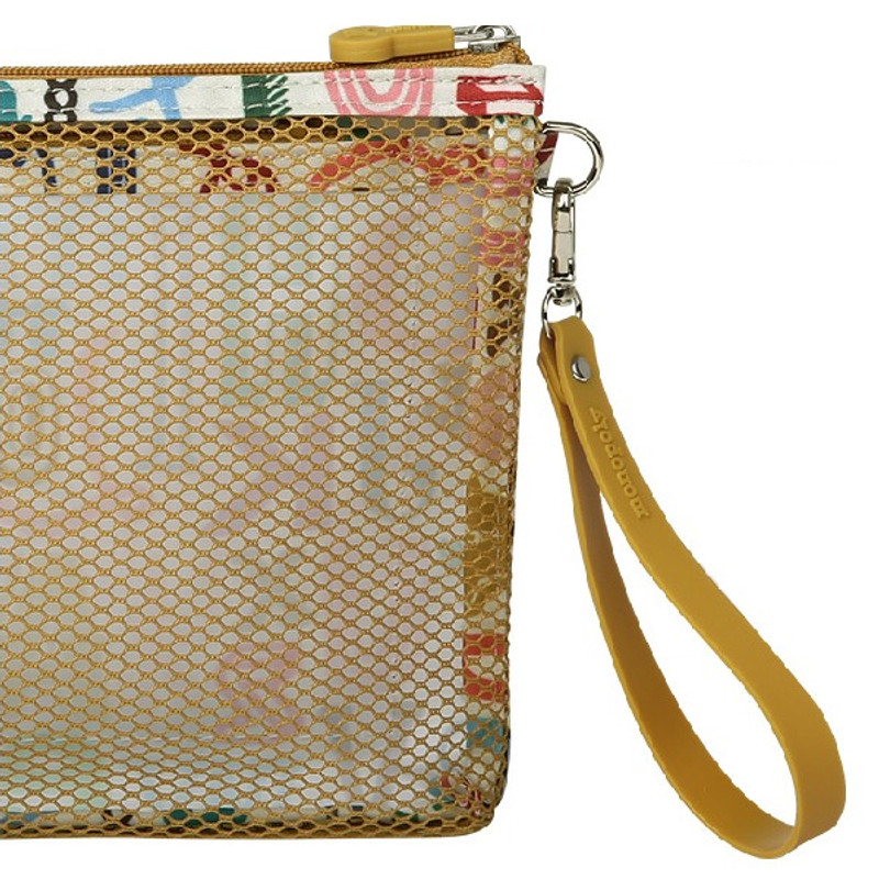 Strap - Monopoly Enjoy journey travel large mesh zipper pouch Strap - Monopoly Enjoy journey travel large mesh zipper pouch