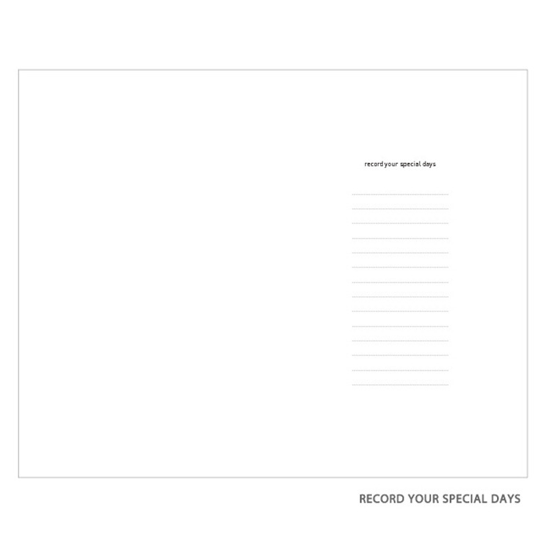 Record your special days - Une journee daily planner journal Record your special days - Une journee daily planner journal