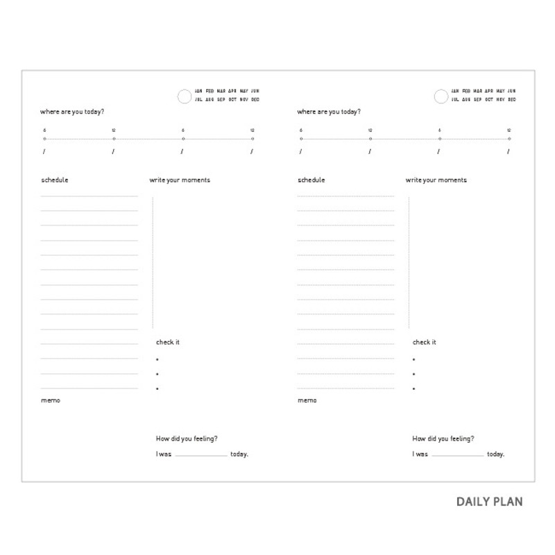 Daily plan & Schedule - Une journee daily planner journal Daily plan & Schedule - Une journee daily planner journal