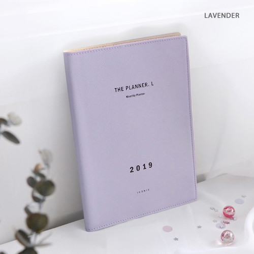 Lavender - 2019 Simple Large dated monthly planner