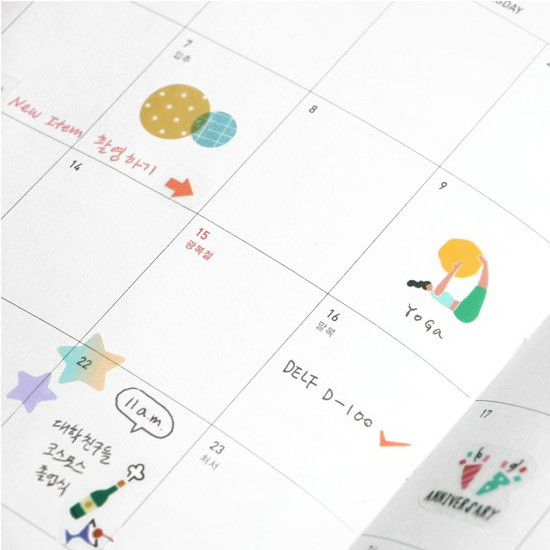 Example - Everyday deco clear sticker set