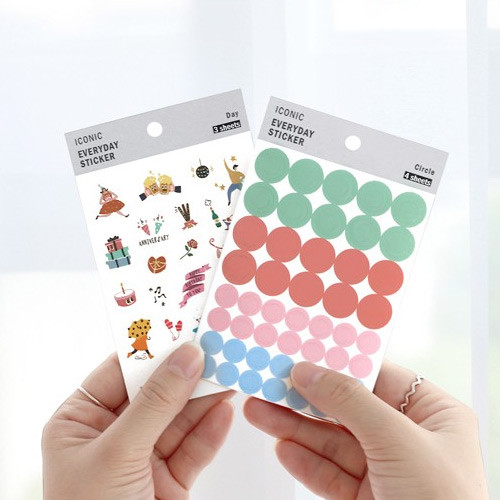 Everyday deco clear sticker set