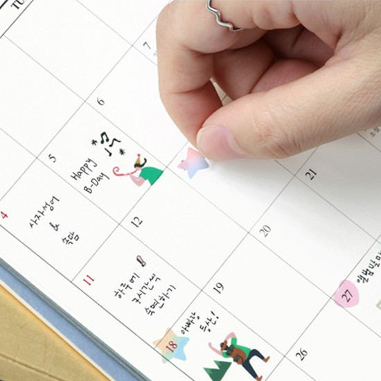 Example of use - Everyday deco clear sticker set