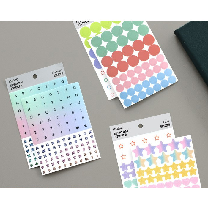Everyday deco clear sticker set