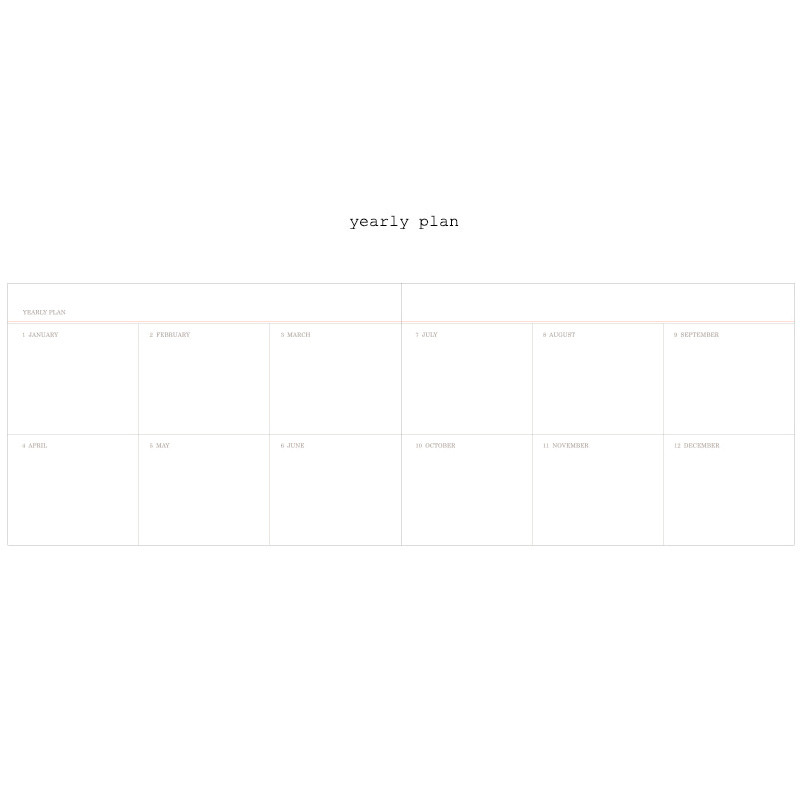 Yearly plan - Moment undated weekly planner scheduler Yearly plan - Moment undated weekly planner scheduler