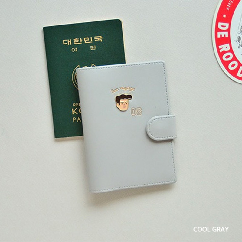 Cool gray - Du dum RFID blocking passport case holder