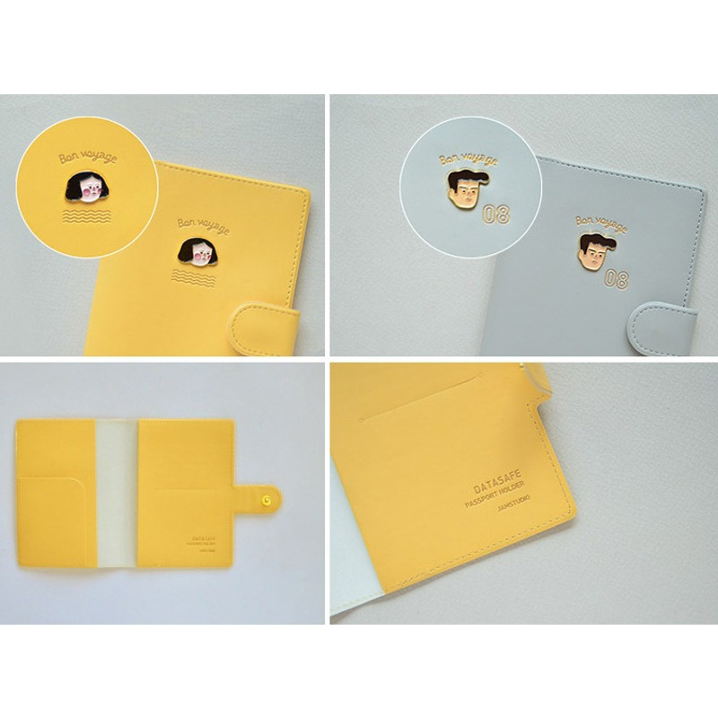 Detail of Du dum RFID blocking passport case holder