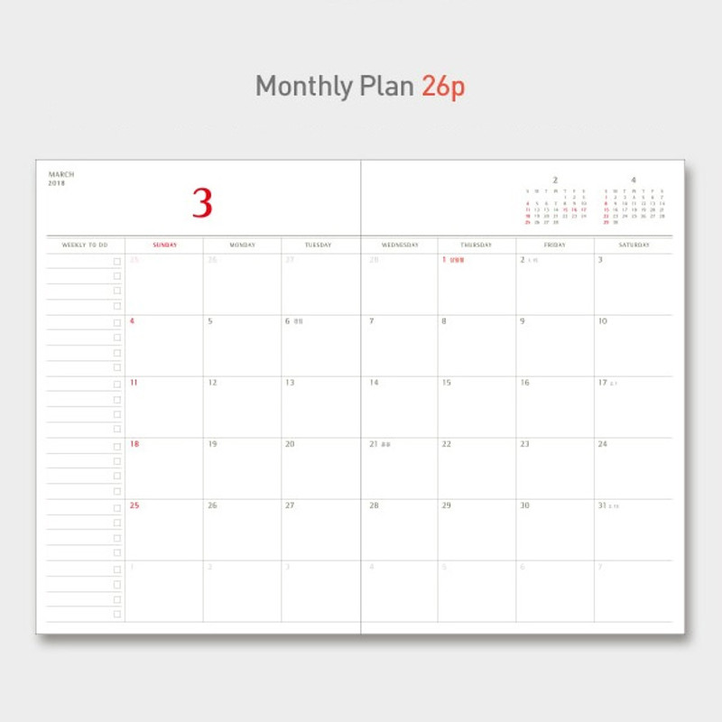 Monthly plan - 2019 Florence hardcover dated daily planner
