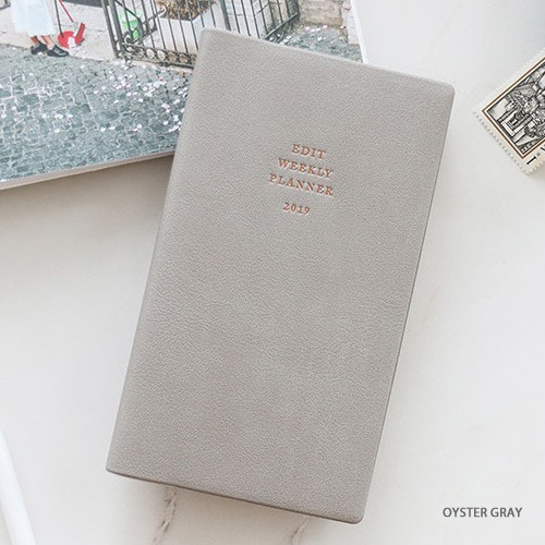 Oyster gray - Paperian 2019 Edit small dated weekly diary planner