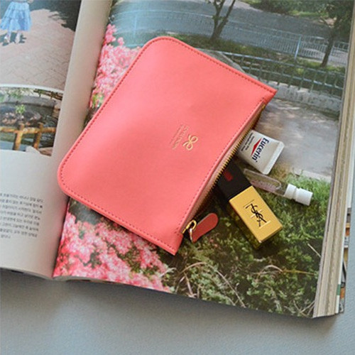 Sweet peach - Lovelyborn daily zipper flat small pouch