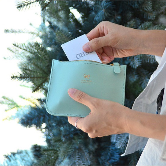 Baby mint - Lovelyborn daily zipper flat small pouch