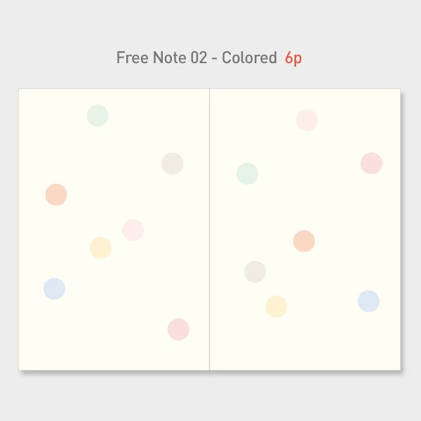 Colored free note - Paperian Good vibe only undated weekly planner