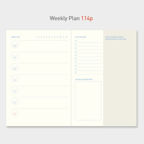 Weekly plan - Paperian Good vibe only undated weekly planner
