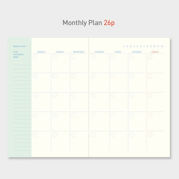 Monthly plan - Paperian Good vibe only undated weekly planner