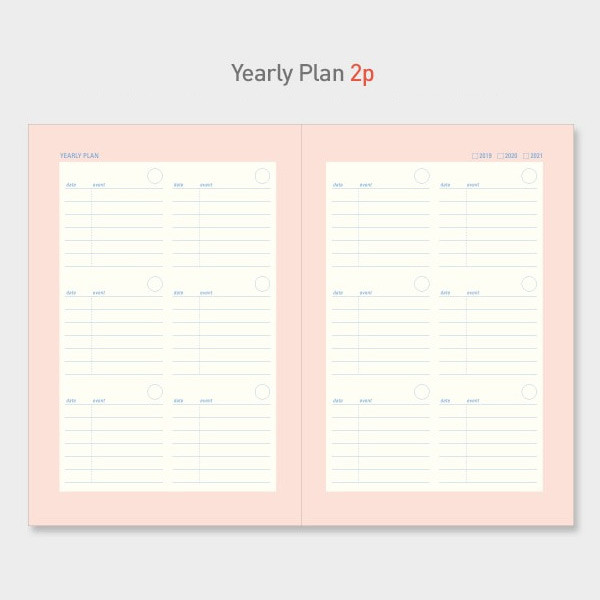 Yearly plan - Paperian Good vibe only undated weekly planner