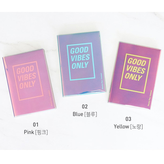 Color - Paperian Good vibe only undated weekly planner