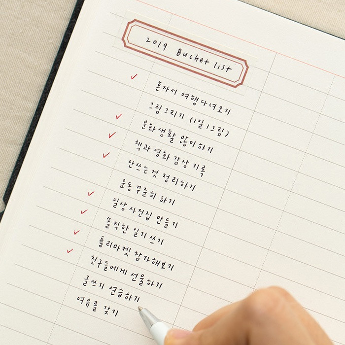 List - 2019 Agenda large dated weekly diary planner