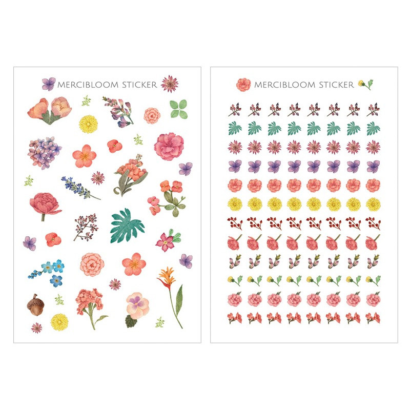 N.IVY Mercibloom transparent clear deco sticker set