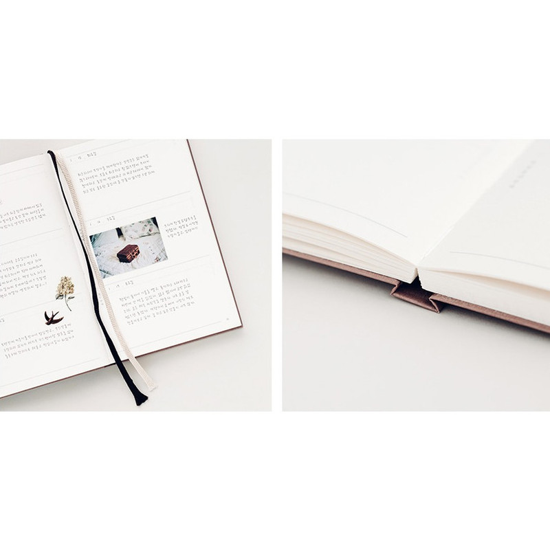 Detail of The Meaningful time small undated daily diary journal