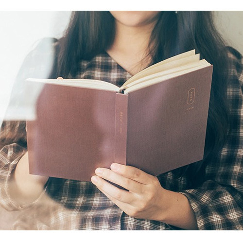 Dusty burgundy - The Meaningful time large dateless daily diary journal 