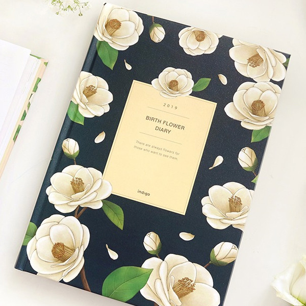 Navy - 2019 Birth flower dated weekly planner