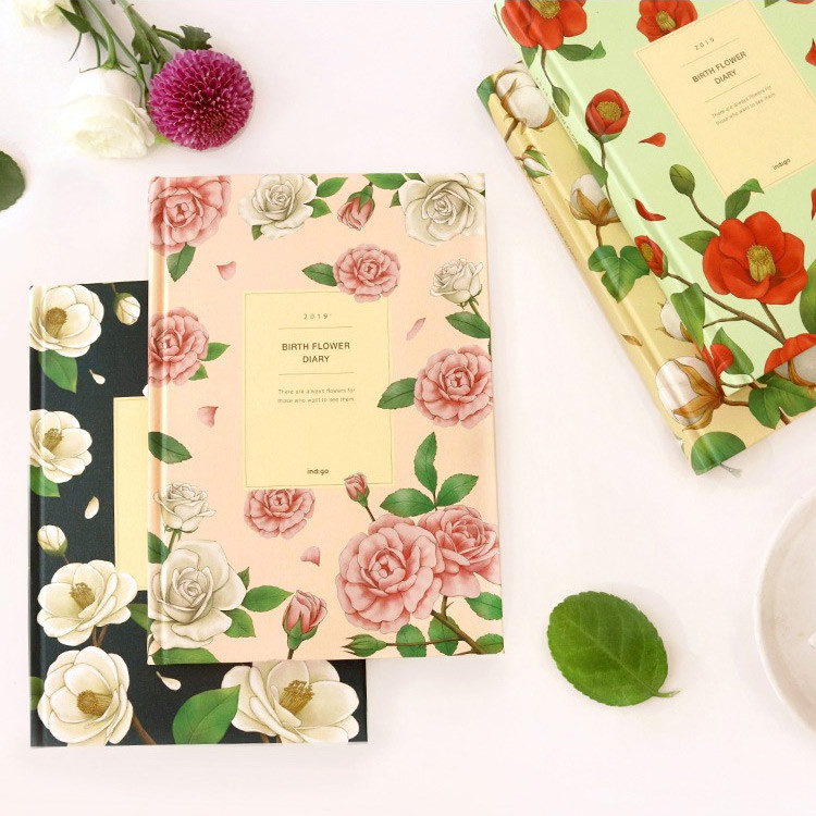 Indigo 2019 Birth flower hardcover dated weekly diary planner