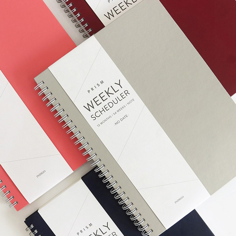 Indigo Prism spiral bound undated weekly diary planner Indigo Prism spiral bound undated weekly diary planner