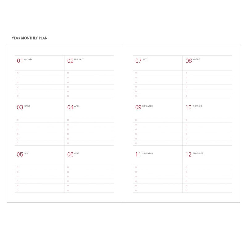 Year monthly plan - Indigo Prism spiral bound undated weekly diary planner Year monthly plan - Indigo Prism spiral bound undated weekly diary planner