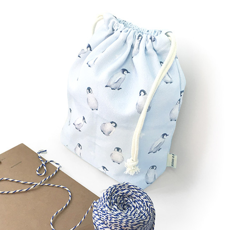 O-check Pattern large cotton drawstring pouch O-check Pattern large cotton drawstring pouch