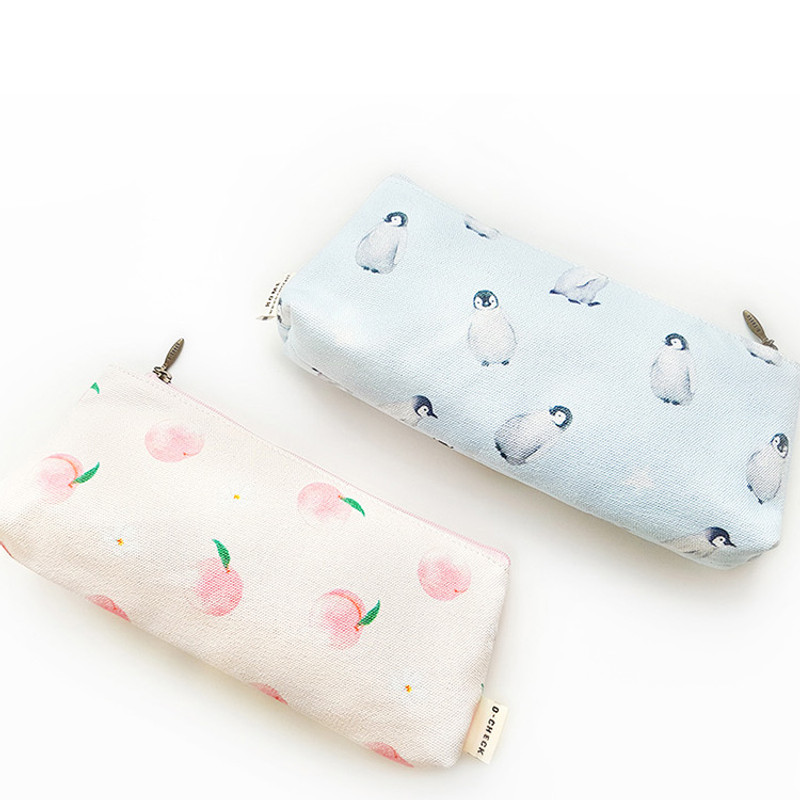O-check Pattern cotton pencil case pouch O-check Pattern cotton pencil case pouch