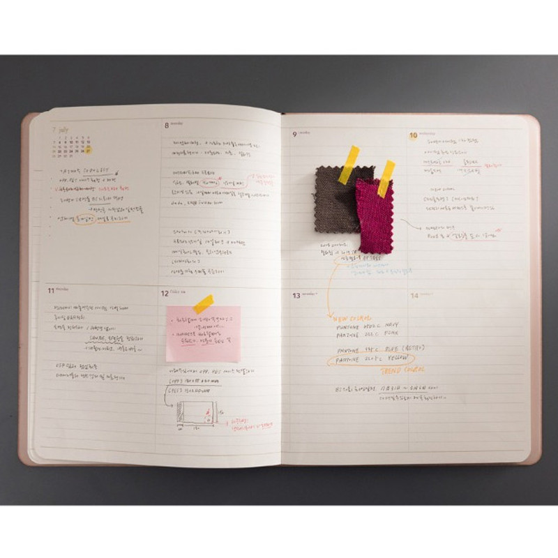 Weekly plan - 2019 Slim and wide B5 dated weekly planner 