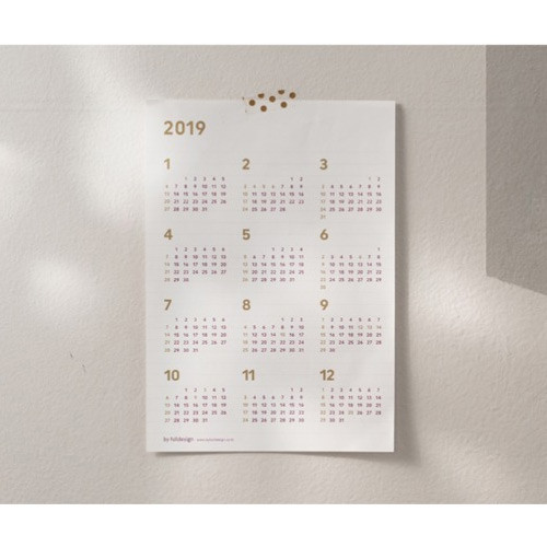2019 Calendar - 2019 Slim and wide A4 dated weekly planner