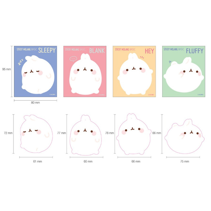 Bookcodi Molang basic cute sticky memo note ver3