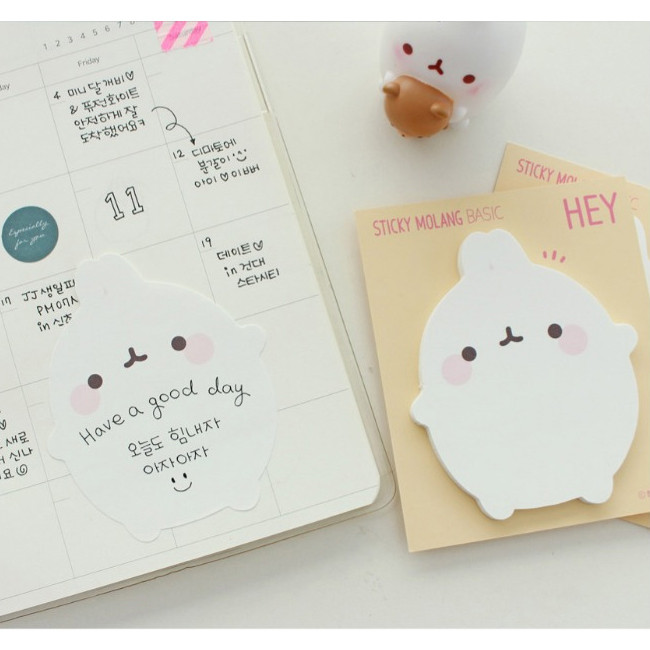 Example of use - Molang basic cute sticky memo note