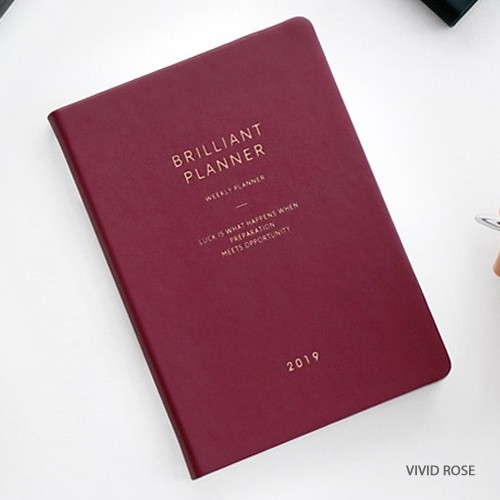 Vivid rose - 2019 Brilliant simple dated weekly planner
