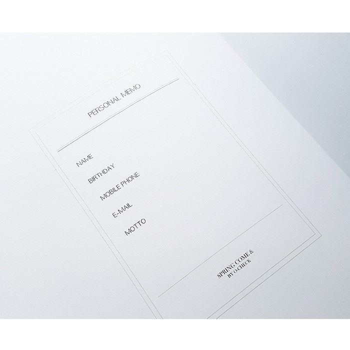 Personal data - 2019 Simple and dot A4 size dated monthly planner