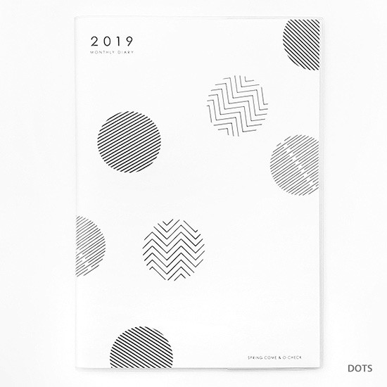 Dots - 2019 Simple and dot A4 size dated monthly planner