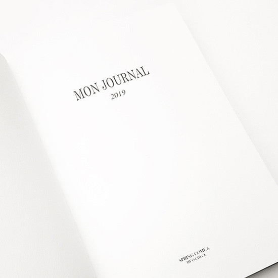 Intro - 2019 Mon journal dated monthly diary planner