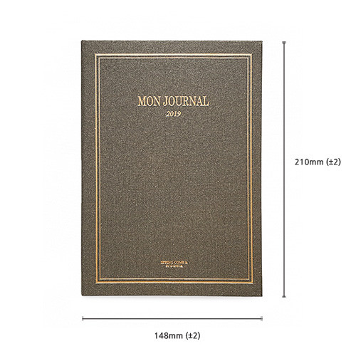 Size - 2019 Mon journal dated monthly diary planner
