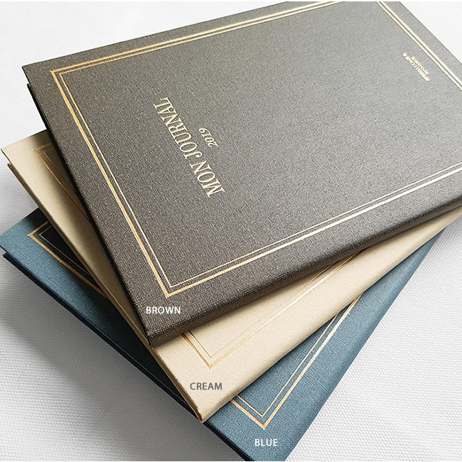 Color - 2019 Mon journal dated monthly diary planner