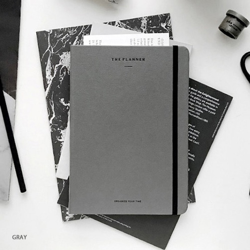 Gray - The time planner large dateless weekly planner Gray - The time planner large dateless weekly planner